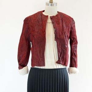 Hazel Brown Collection Pixie Red Jacket Size S